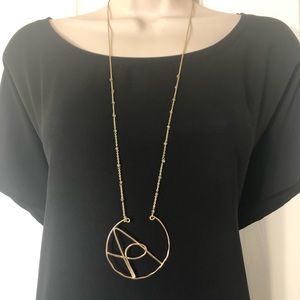 NWT Anthropologie Long Gold A Necklace